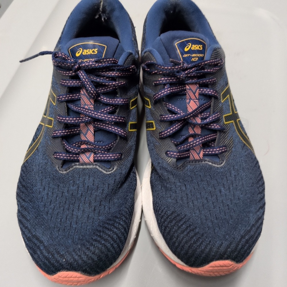 Asics GT-2000 10 womens Shoes Size 11.5 Blue Running Walking Athletic Sneakers - Picture 1 of 9